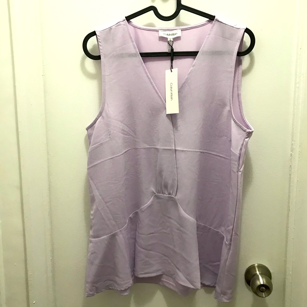Calvin klein sleeveless blouse orchid petal medium